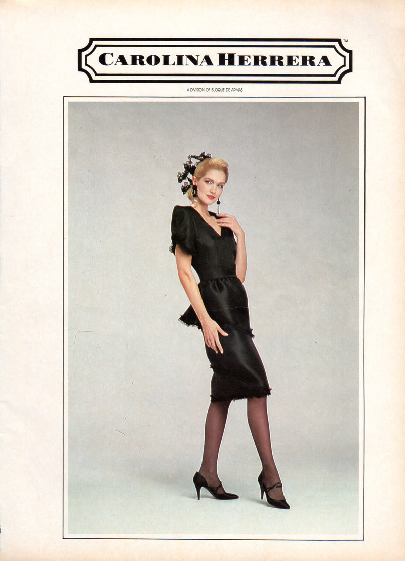 Dianne De Witt featured in  the Carolina Herrera advertisement for Spring/Summer 1987