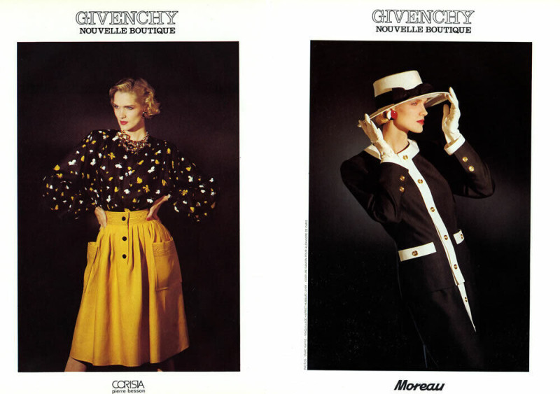 Dianne De Witt featured in  the Givenchy advertisement for Autumn/Winter 1984