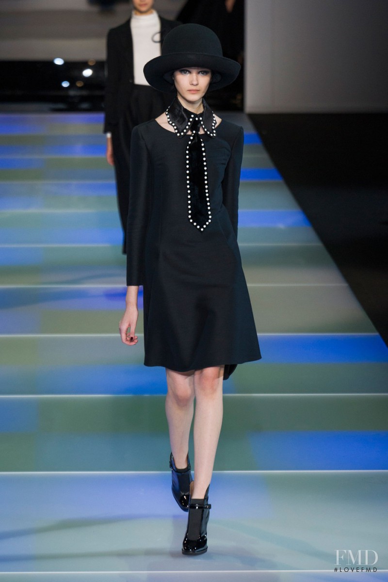 Pavlina Drozd featured in  the Emporio Armani fashion show for Autumn/Winter 2014