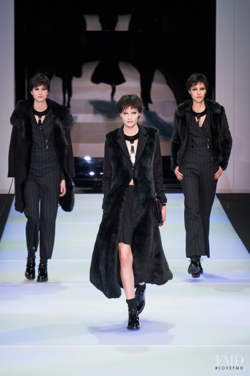 Cristina Mantas featured in  the Emporio Armani fashion show for Autumn/Winter 2014