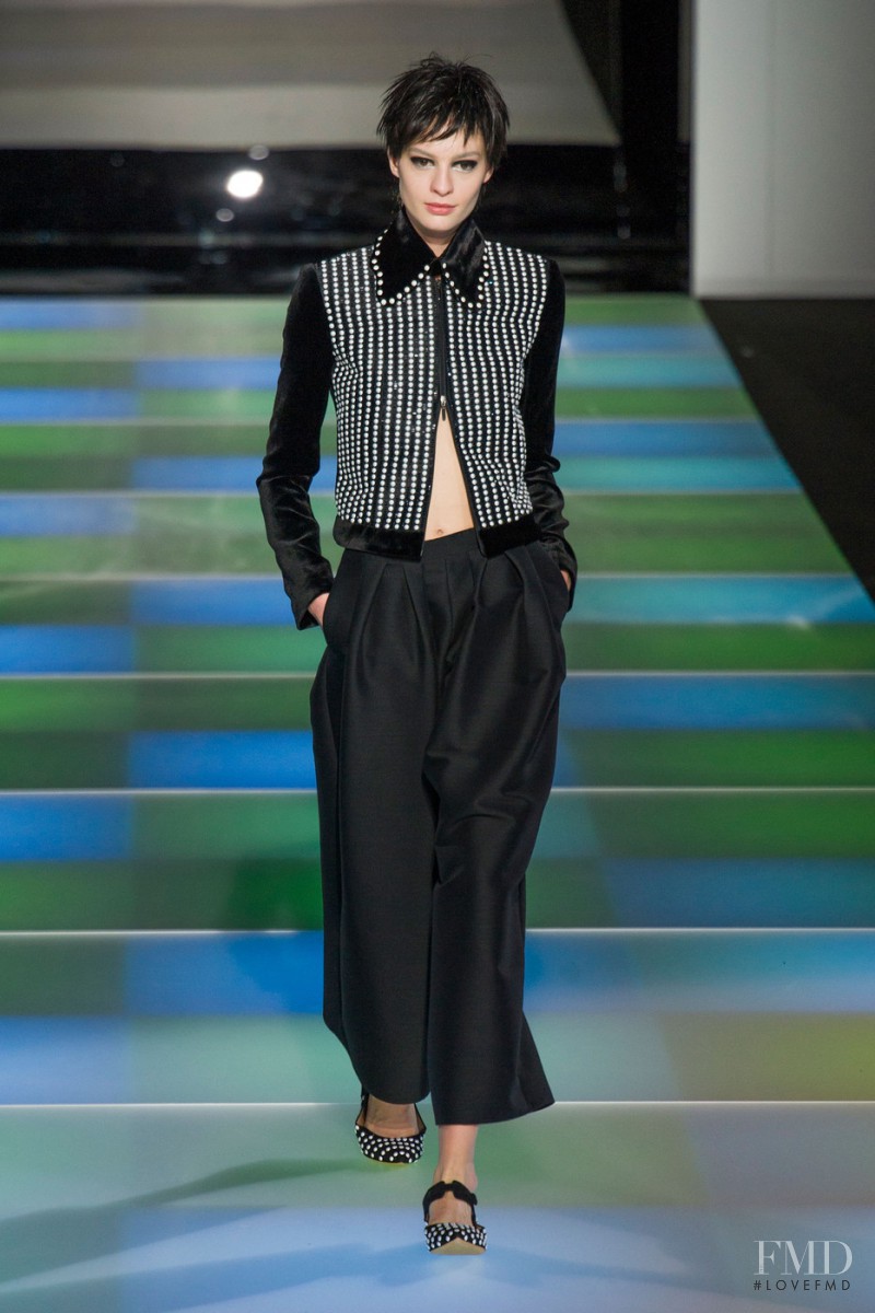 Cristina Mantas featured in  the Emporio Armani fashion show for Autumn/Winter 2014