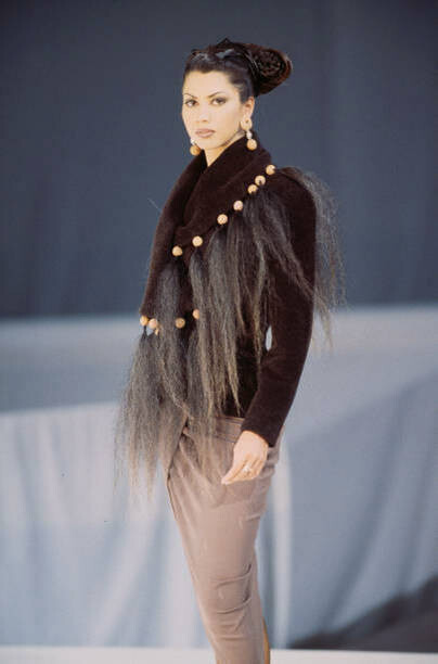 Perine Fernando featured in  the Lecoanet Hemant fashion show for Autumn/Winter 1993
