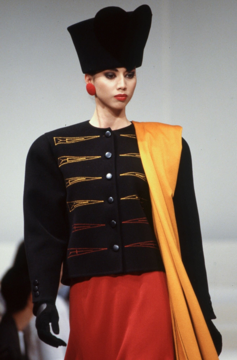 Perine Fernando featured in  the Louis Feraud fashion show for Autumn/Winter 1988