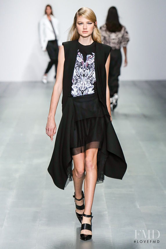 Georgie Perkins featured in  the Jean Pierre Braganza fashion show for Spring/Summer 2015