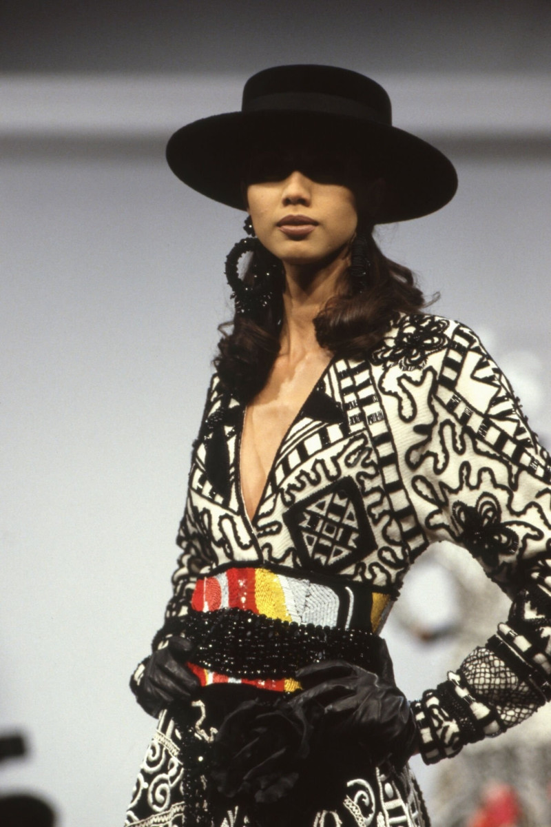 Perine Fernando featured in  the Louis Feraud fashion show for Autumn/Winter 1992