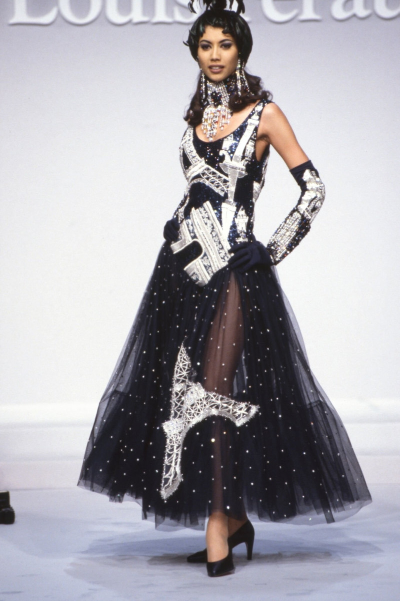 Perine Fernando featured in  the Louis Feraud fashion show for Autumn/Winter 1992