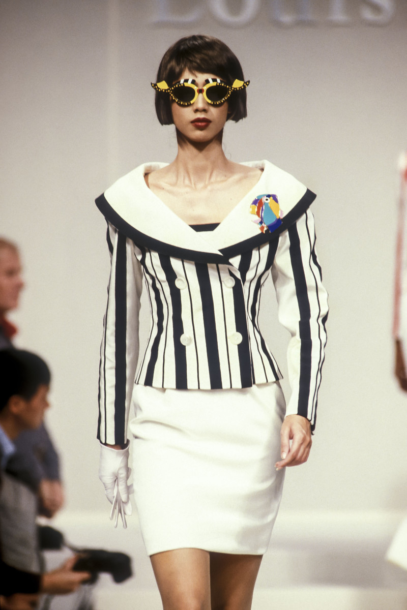 Perine Fernando featured in  the Louis Feraud fashion show for Spring/Summer 1990