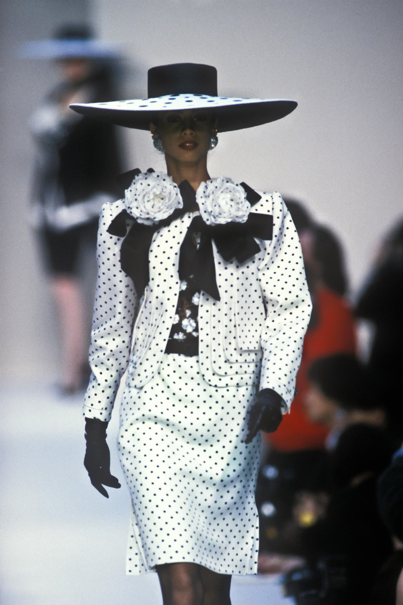 Perine Fernando featured in  the Nina Ricci fashion show for Spring/Summer 1990