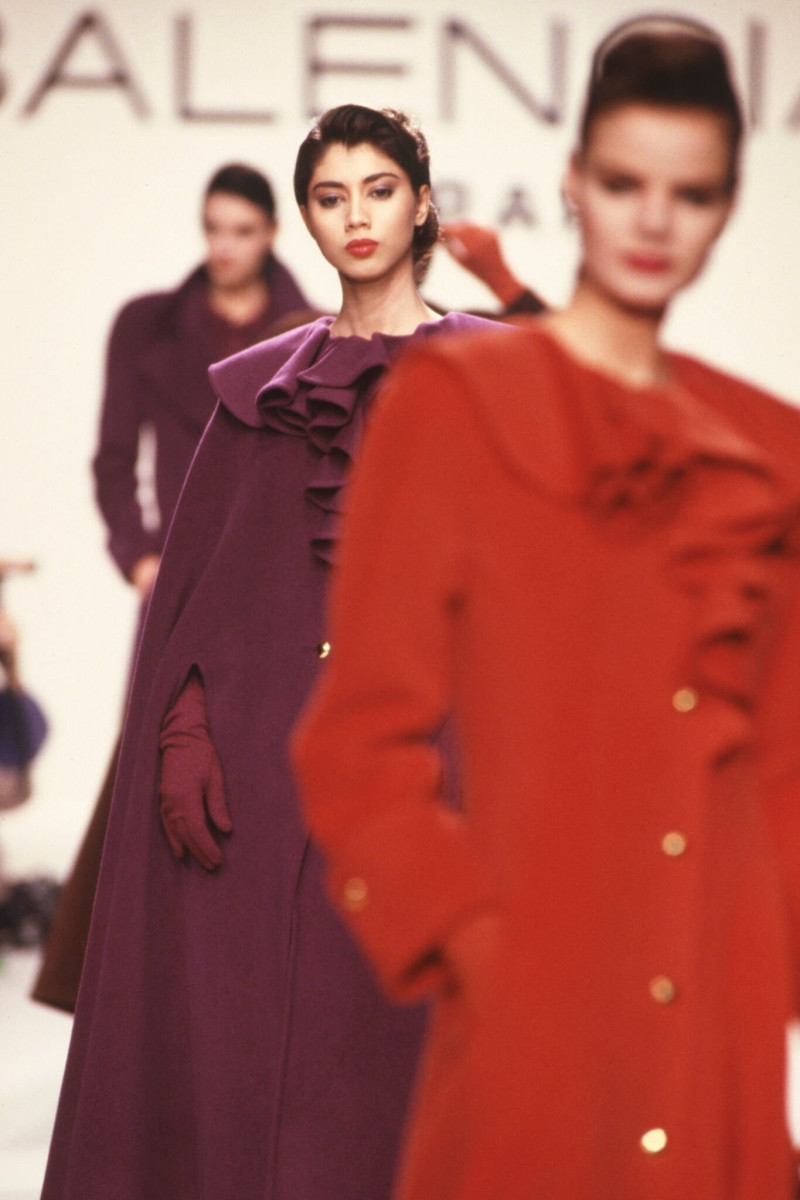 Perine Fernando featured in  the Balenciaga fashion show for Autumn/Winter 1989
