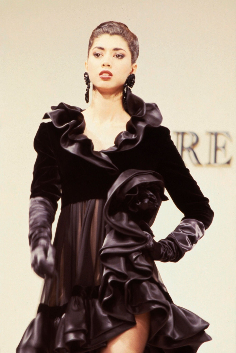 Perine Fernando featured in  the Pierre Balmain fashion show for Autumn/Winter 1988