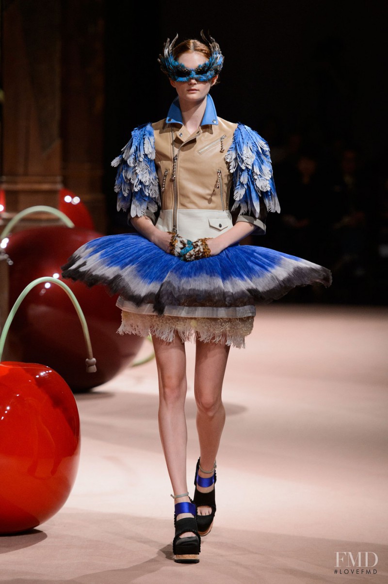 Sophie Touchet featured in  the Undercover Pretty Hate Bird fashion show for Spring/Summer 2015