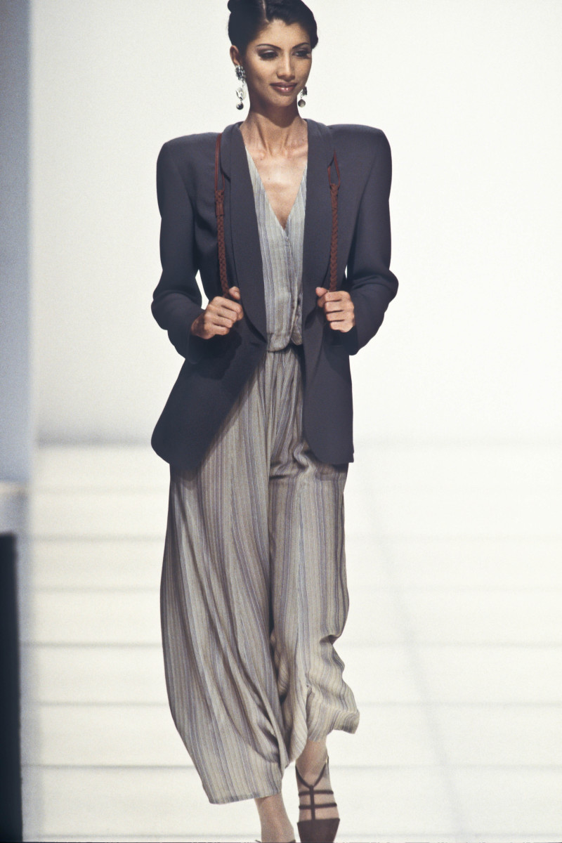Perine Fernando featured in  the Giorgio Armani fashion show for Spring/Summer 1993