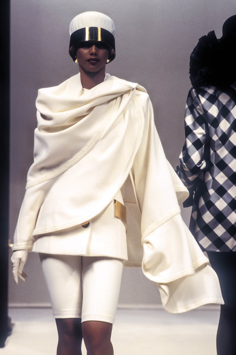 Perine Fernando featured in  the Jean-Louis Scherrer fashion show for Spring/Summer 1993