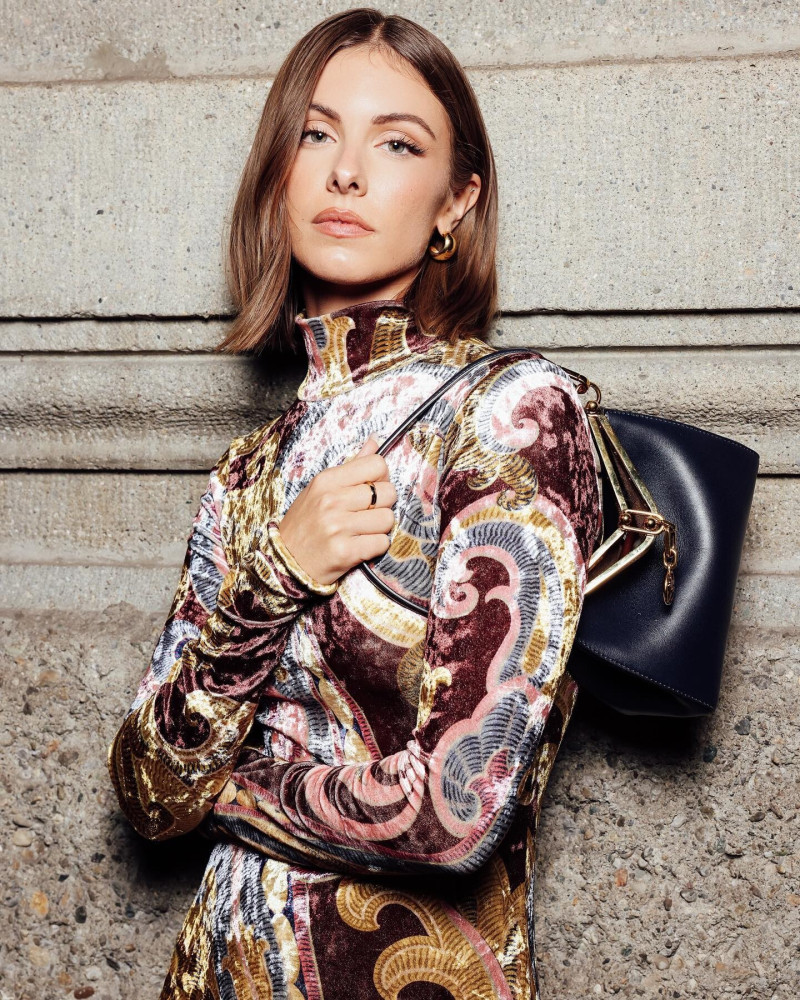 Carmella Rose featured in  the Etro Sozial Media advertisement for Spring/Summer 2025