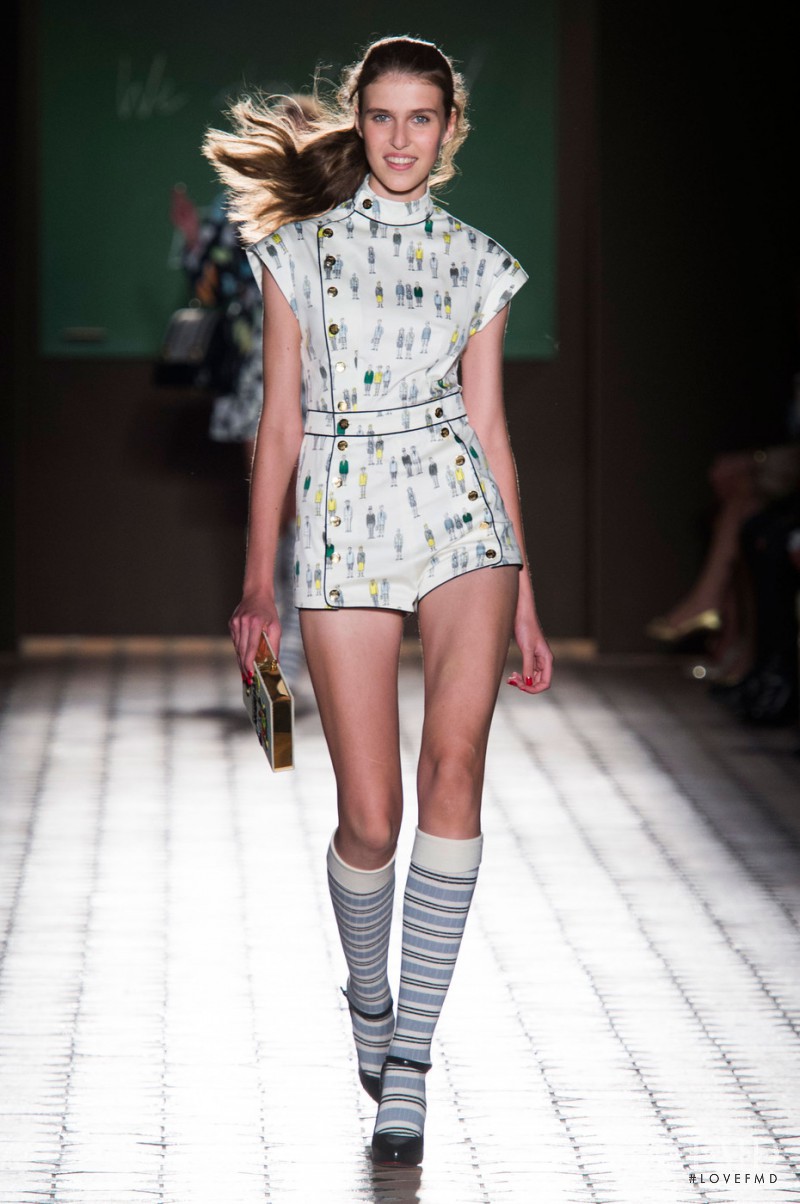 Anita Zet featured in  the Olympia Le-Tan fashion show for Spring/Summer 2015