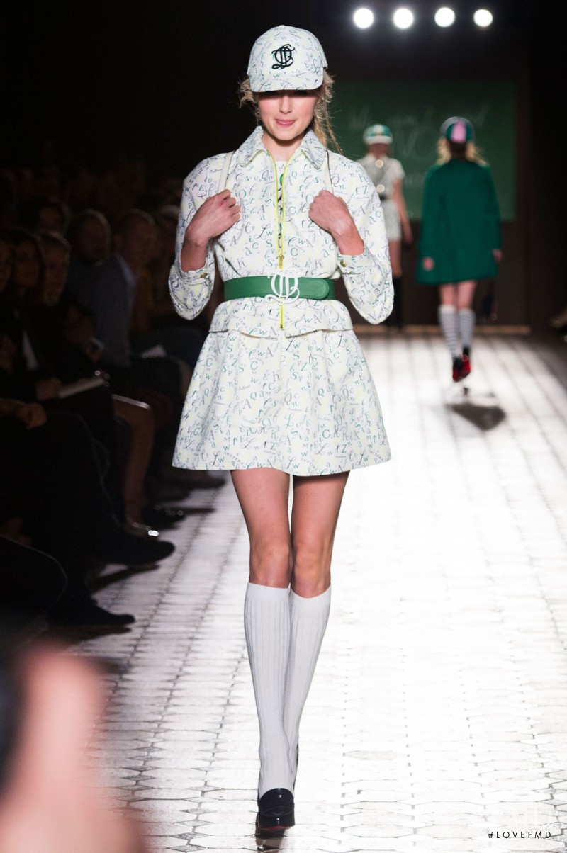 Georgie Perkins featured in  the Olympia Le-Tan fashion show for Spring/Summer 2015