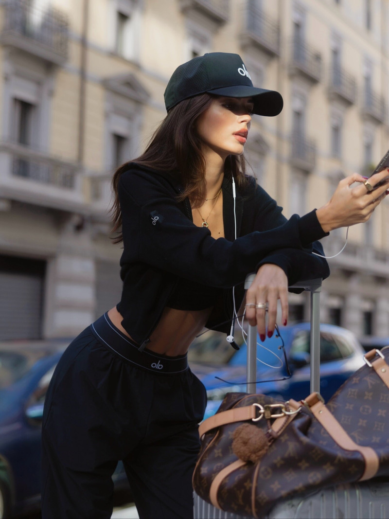 Francisca Cerqueira Gomes featured in  the Alo Yoga lookbook for Autumn/Winter 2025