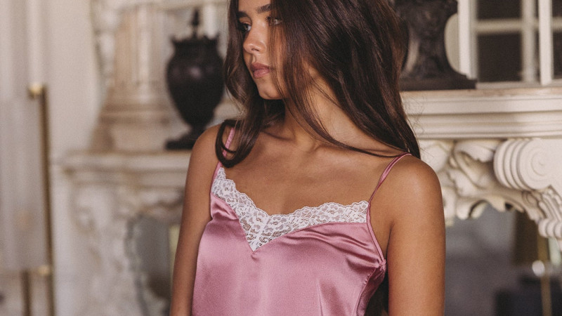 Carminho Sousa Guedes featured in  the Missus Sleepwear Collection advertisement for Autumn/Winter 2022