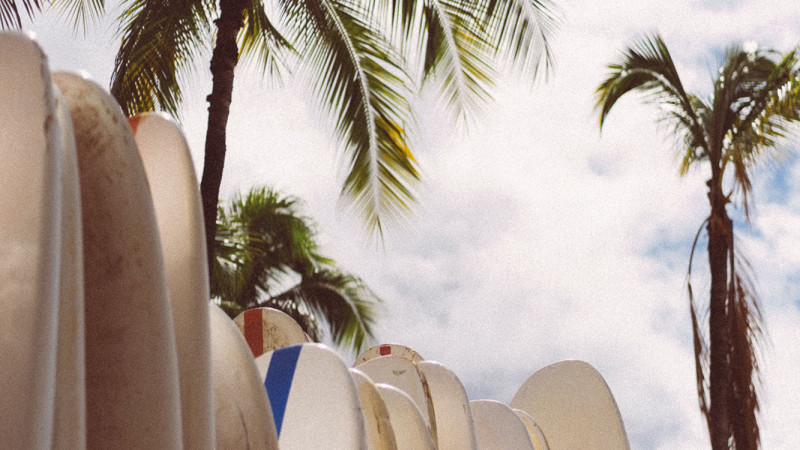 Lucia Rivera featured in  the Missus Hawaii Collection advertisement for Spring/Summer 2025
