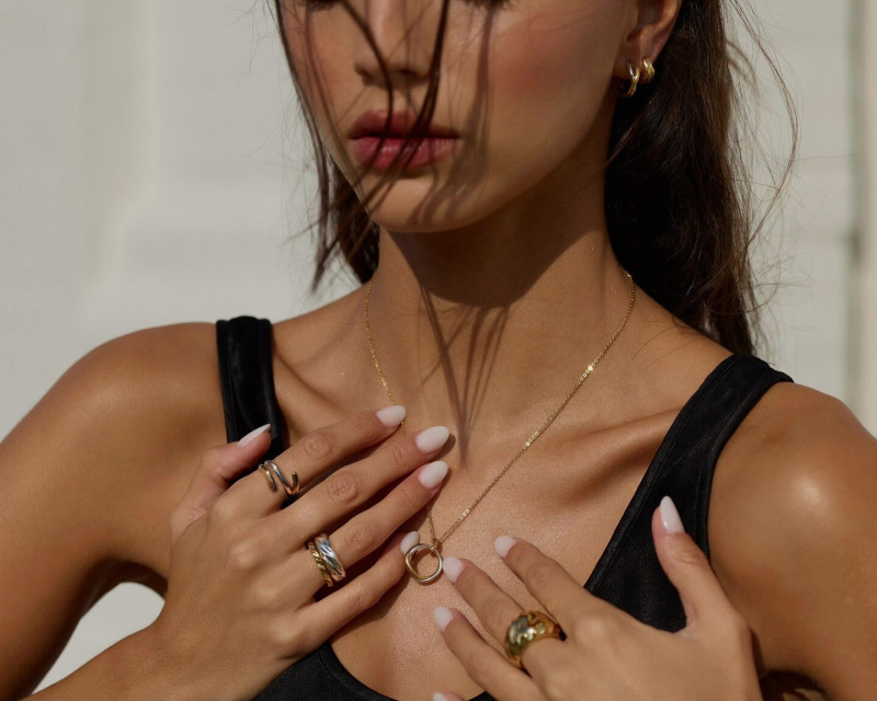 Francisca Cerqueira Gomes featured in  the Pandora Social Media advertisement for Spring/Summer 2025