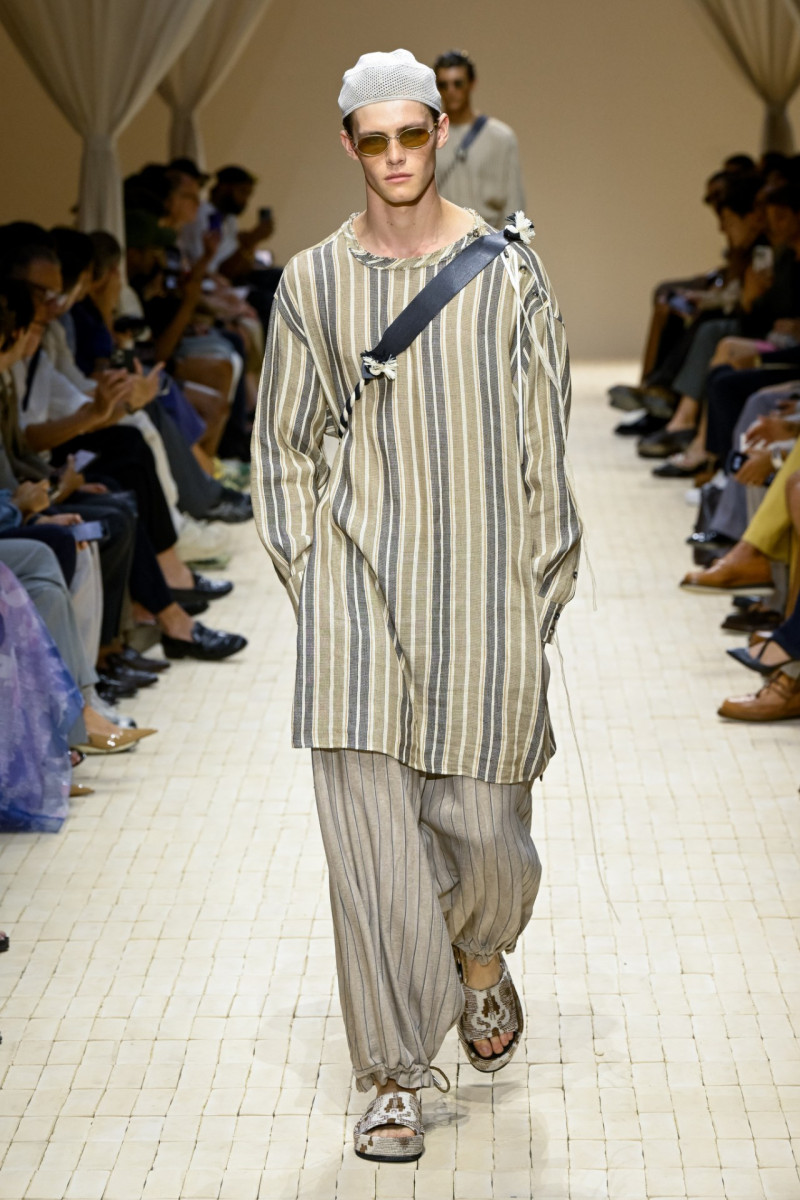 Tom Atkins featured in  the Emporio Armani fashion show for Spring/Summer 2026