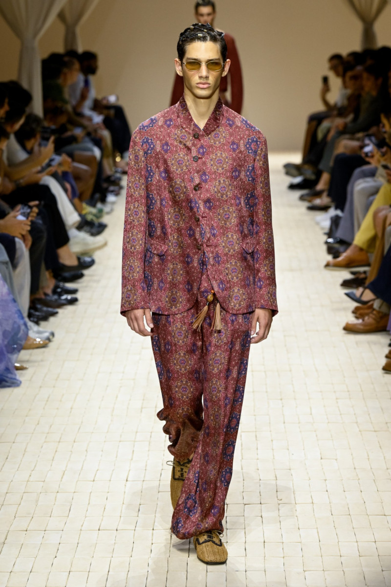 Luka Tesic featured in  the Emporio Armani fashion show for Spring/Summer 2026
