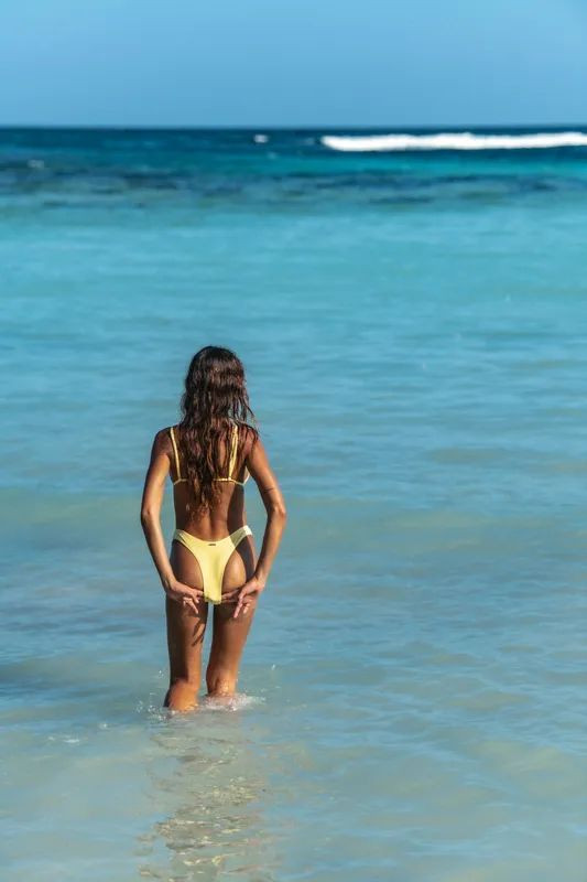 Marcela Velozo featured in  the Lahi Swim lookbook for Spring/Summer 2024