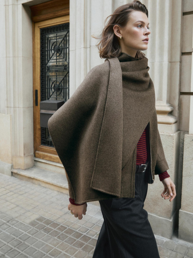 Cara Taylor featured in  the Massimo Dutti lookbook for Autumn/Winter 2025