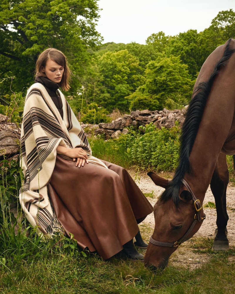 Cara Taylor featured in  the Bergdorf Goodman advertisement for Spring/Summer 2024