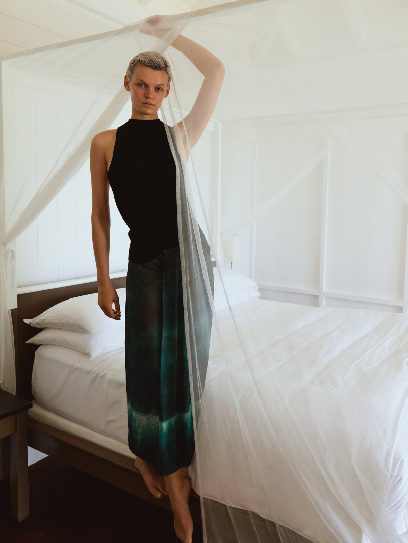 Cara Taylor featured in  the Massimo Dutti On the Sunset Strip lookbook for Summer 2023