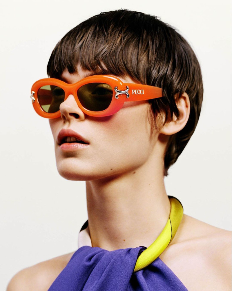 Cara Taylor featured in  the Pucci advertisement for Spring/Summer 2023