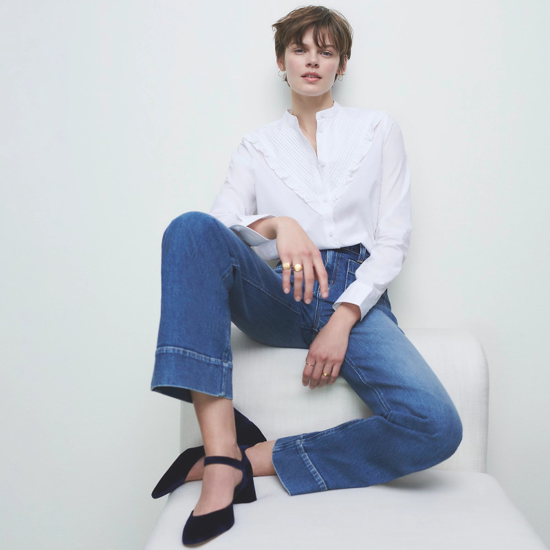 Cara Taylor featured in  the J.Crew advertisement for Pre-Spring 2023