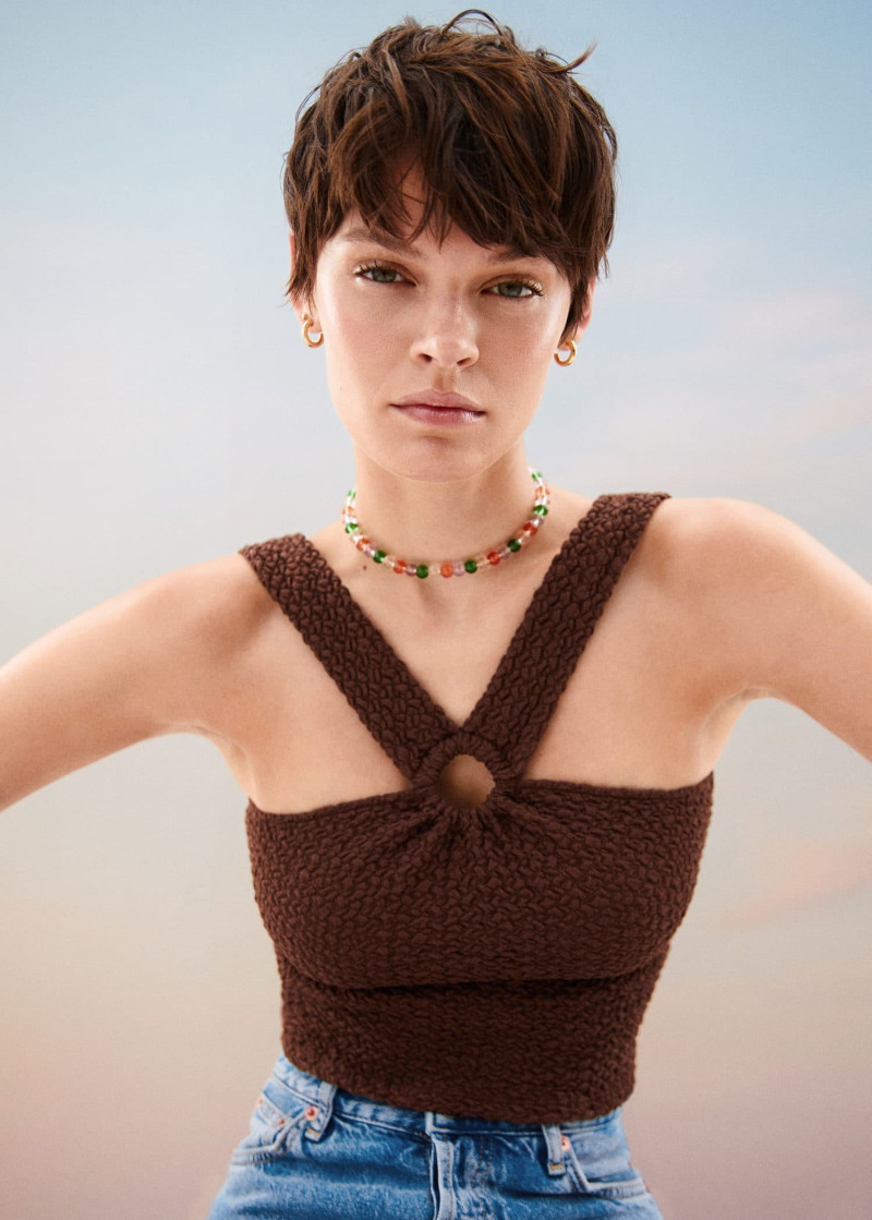 Cara Taylor featured in  the Mango lookbook for Summer 2022