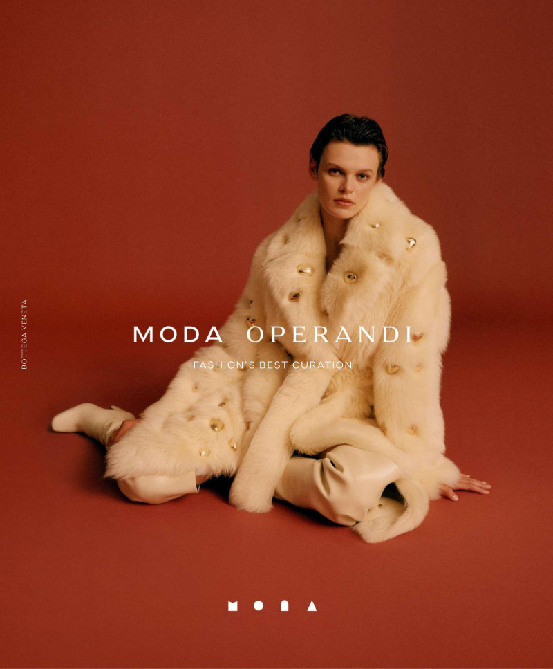 Cara Taylor featured in  the Moda Operandi advertisement for Fall 2022