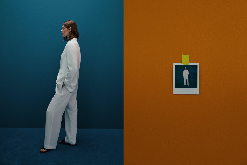 Cara Taylor featured in  the Massimo Dutti lookbook for Spring/Summer 2021