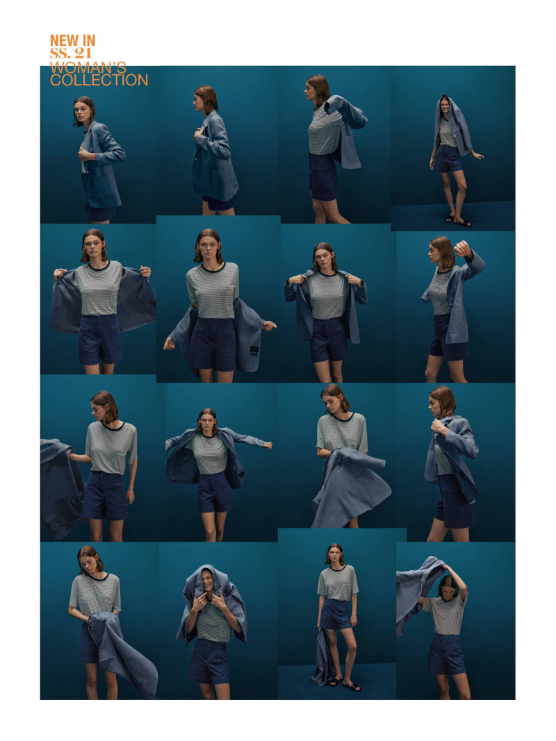 Cara Taylor featured in  the Massimo Dutti lookbook for Spring/Summer 2021