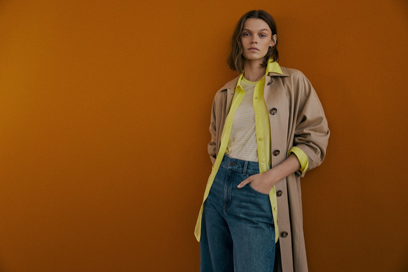 Cara Taylor featured in  the Massimo Dutti lookbook for Spring/Summer 2021