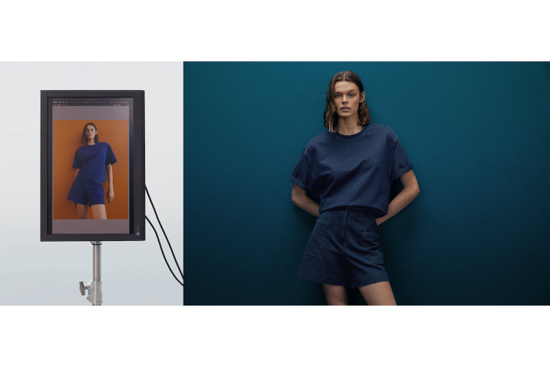 Cara Taylor featured in  the Massimo Dutti lookbook for Spring/Summer 2021