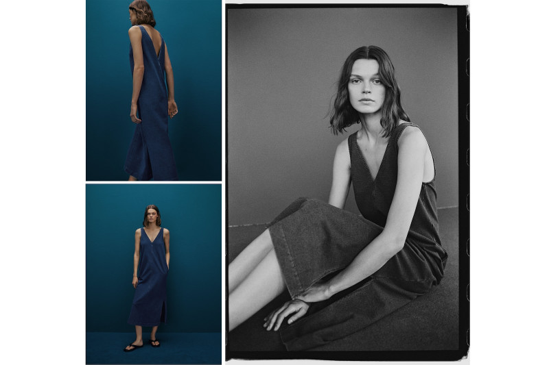 Cara Taylor featured in  the Massimo Dutti lookbook for Spring/Summer 2021