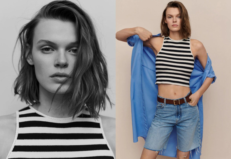 Cara Taylor featured in  the Mango lookbook for Summer 2021