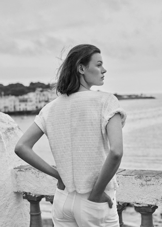 Cara Taylor featured in  the Mango Living Blue lookbook for Summer 2021