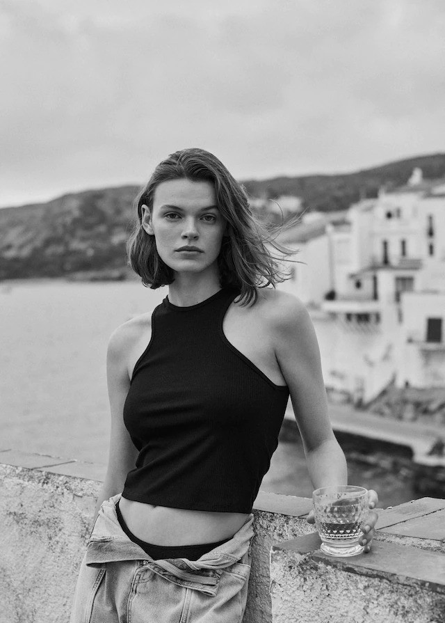 Cara Taylor featured in  the Mango Living Blue lookbook for Summer 2021