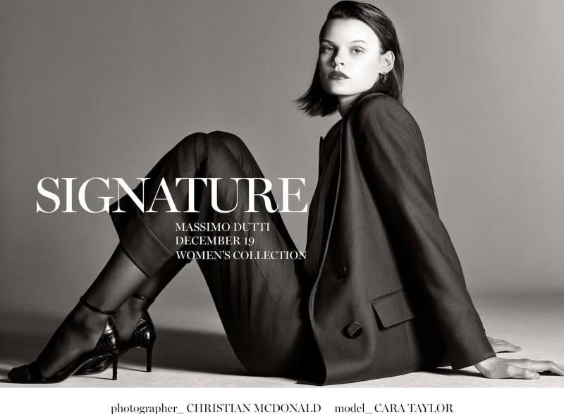 Cara Taylor featured in  the Massimo Dutti Signature lookbook for Spring/Summer 2020