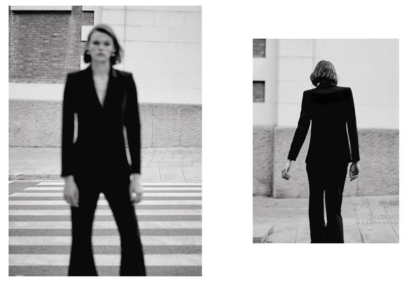 Cara Taylor featured in  the Mango Office Wear advertisement for Autumn/Winter 2018