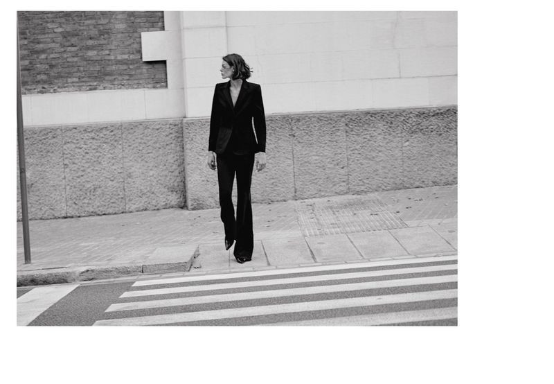Cara Taylor featured in  the Mango Office Wear advertisement for Autumn/Winter 2018
