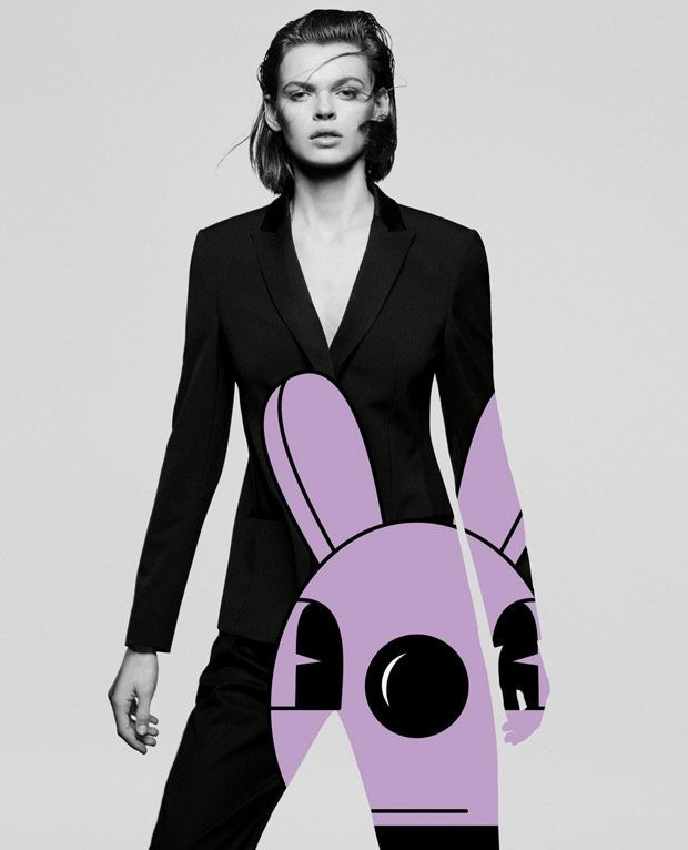Cara Taylor featured in  the Boss by Hugo Boss x Jeremyville advertisement for Holiday 2018