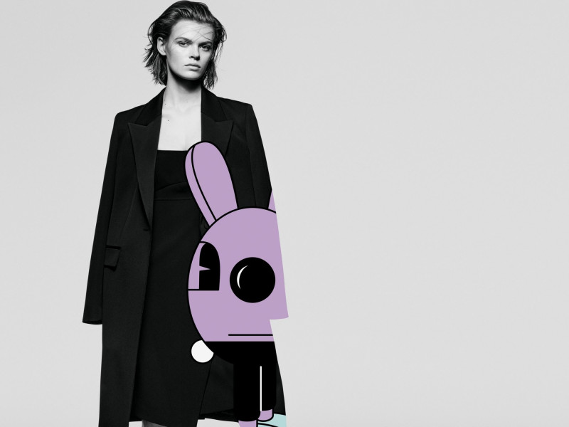 Cara Taylor featured in  the Boss by Hugo Boss x Jeremyville advertisement for Holiday 2018