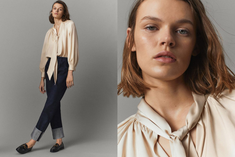 Cara Taylor featured in  the Massimo Dutti lookbook for Autumn/Winter 2020