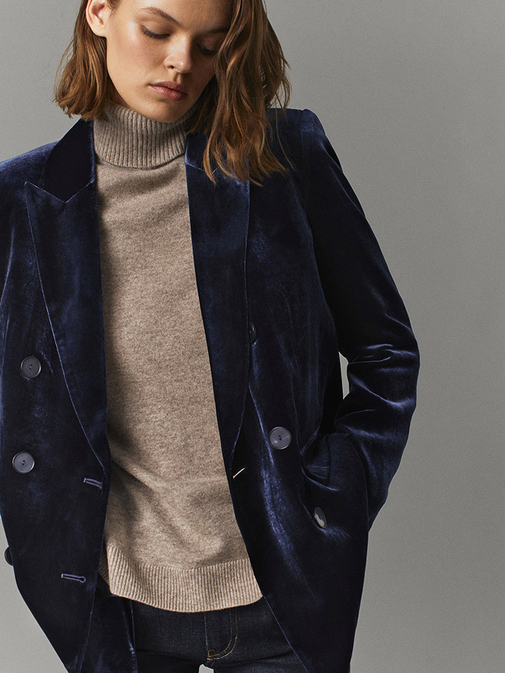 Cara Taylor featured in  the Massimo Dutti lookbook for Autumn/Winter 2020