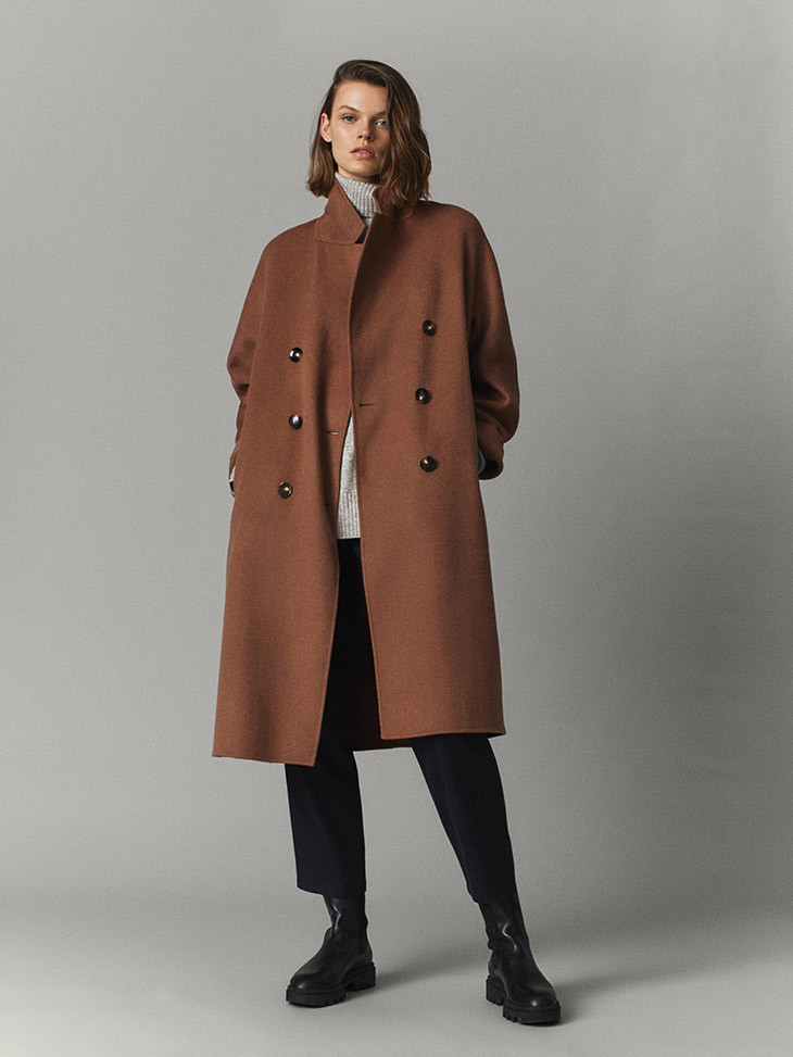 Cara Taylor featured in  the Massimo Dutti lookbook for Autumn/Winter 2020